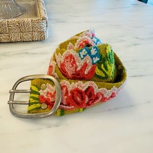 Jenny Krauss Embroidered Belt NWOT ~ Sundance Catalog size Large